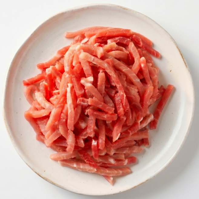 최고기나라 돼지고기 한돈 1등급 뒷다리살 잡채용 잡채 고기 1kg, 1개