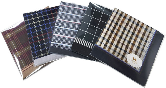 남성 남자 순면 땀 잘 딲이는 손수건 5매