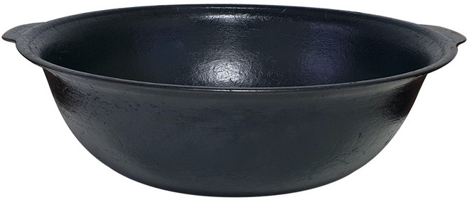 야철대장 길들인 통주물 업소용 무쇠 튀김솥, 길들인 무쇠웍39cm, 1개