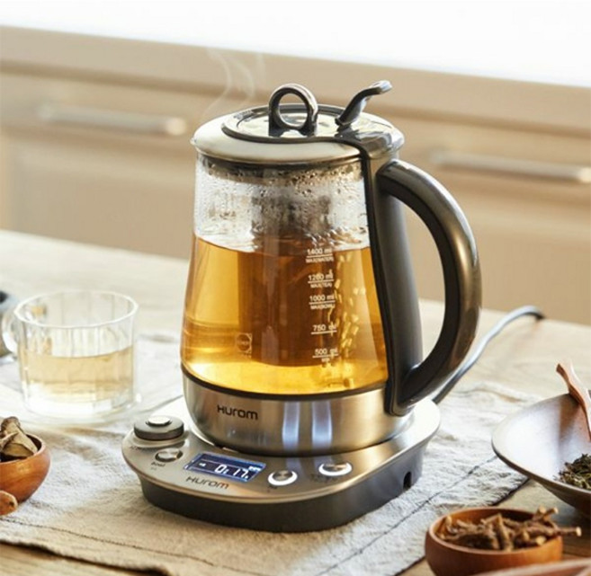 [슈퍼HOT][HUROM] 휴롬 티마스터 프리미엄 LCD타입 티포트 실버 TM-P02FSS, 단품