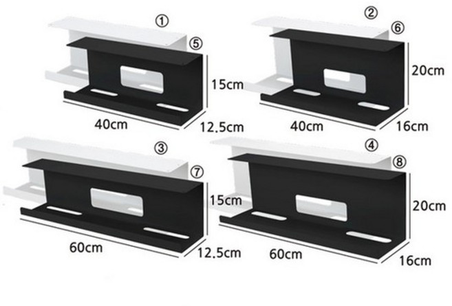 파워존 멀티탭 거치대 특대형 600x125x150 다크그레이 천하지엘씨, 단품, 단품