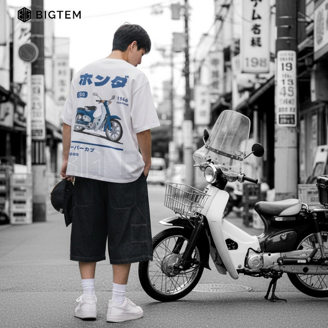 슈퍼커브 티셔츠 10수 헤비웨이트 오버핏 반팔티 350GSM