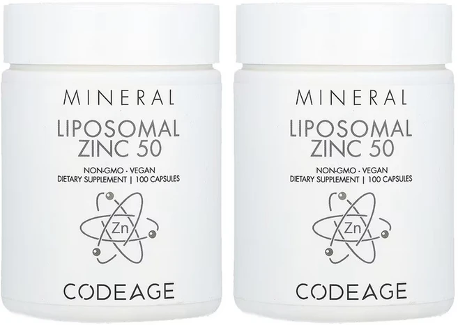 코드에이지 미네랄 리포소말 아연 50, 100정, 2개 - 쿠팡