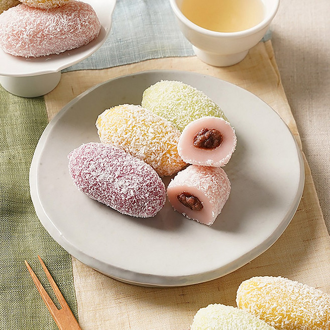 [마마네] 이로운떡 코코넛팥떡 국내산쌀 굳지않는떡 개별포장 700g(100g*7ea), 1개, 700g