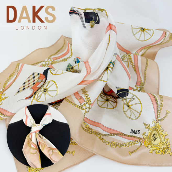 정품 DAKS 닥스 쁘띠 스카프 린넨 코튼 면 선물포장
