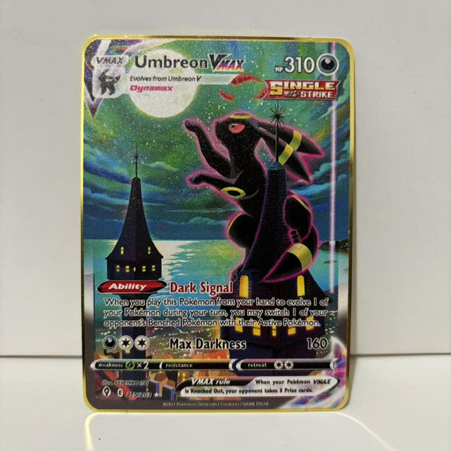 寶可夢金屬卡牌 精選組 含 阿爾宙斯 帝牙盧卡 帕路奇犽 朱紫ex VSTAR, 月亮伊布  Vmax, 1個