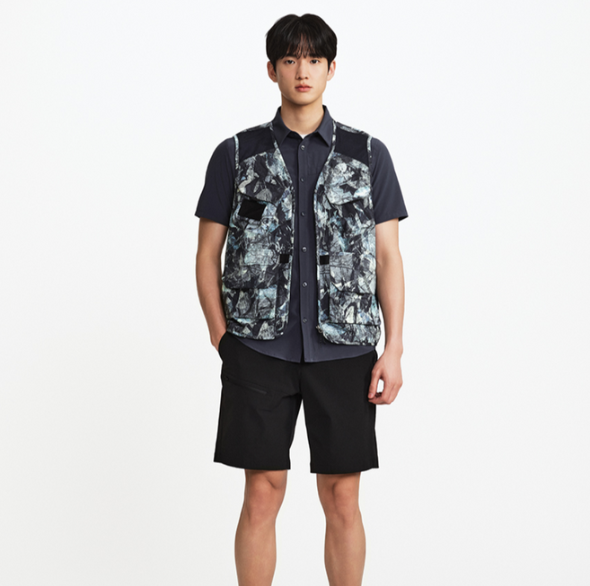 블랙야크 택티컬 남성 유틸리티 베스트 여름 전면 방풍과 뒷면 메쉬 소재 조끼 1BYVSMU005