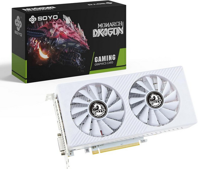 8GB 256비트 DR5 PCI Expss x 6 30이 탑재된 SOYO AMD 라데온 RX580 게이밍 그래픽 카드 업무 게임을 위한 듀얼 팬 장착