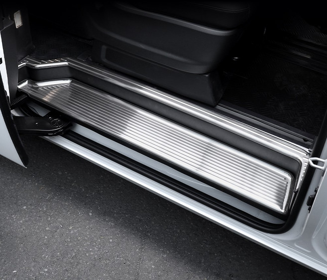 유투카 호환 스타리아 튜닝 도어스커프 커버, 기타, 2열 도어스커프 커버 4P [실버]