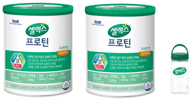 셀렉스 프로틴 고소한맛 +사은품(보틀), 304g, 2개
