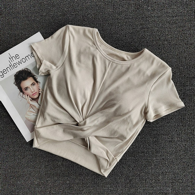 러브베리 스타일리쉬 스포츠 피트니스 요가복 숏 반팔티셔츠 JL0093A