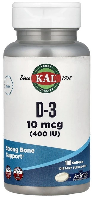 KAL D-3 10 mcg 400 IU 100 Softgels, 100정 - 쿠팡