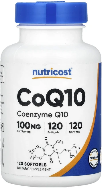 Nutricost CoQ10 100mg 소프트젤 120정, NutricostCoQ10100mg소프트젤120정, 1개 - 쿠팡