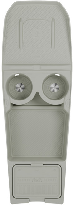 지파츠 EV3 (26년 이전 모델) 하단 센터 콘솔 트레이 논슬립 수납함 친환경 실리콘 소재, 아이보리