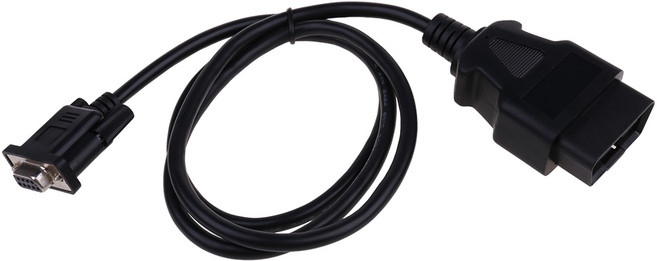 DB9 RS232 어댑터 케이블카 자동 진단 인터페이스에 범용 obd2 16핀, 1개