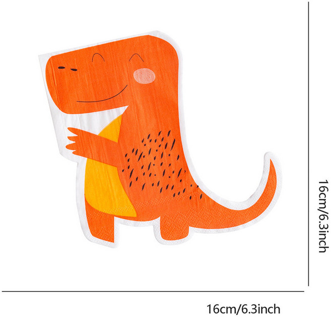 印花餐巾紙 小雛菊 派對生日週歲佈置 用紙巾, 小恐龍紙巾-20pcs, 1個