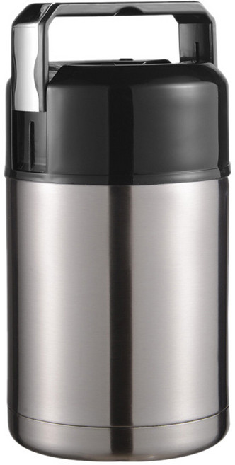 대용량 보온 보냉 통 피크닉 대형 국 죽 도시락 보온병 푸드자 일체형 스텐 육수 물통 입구넓은 유아 이유식 죽통 국통 휴대용 용기, 실버, 1개, 1200ml