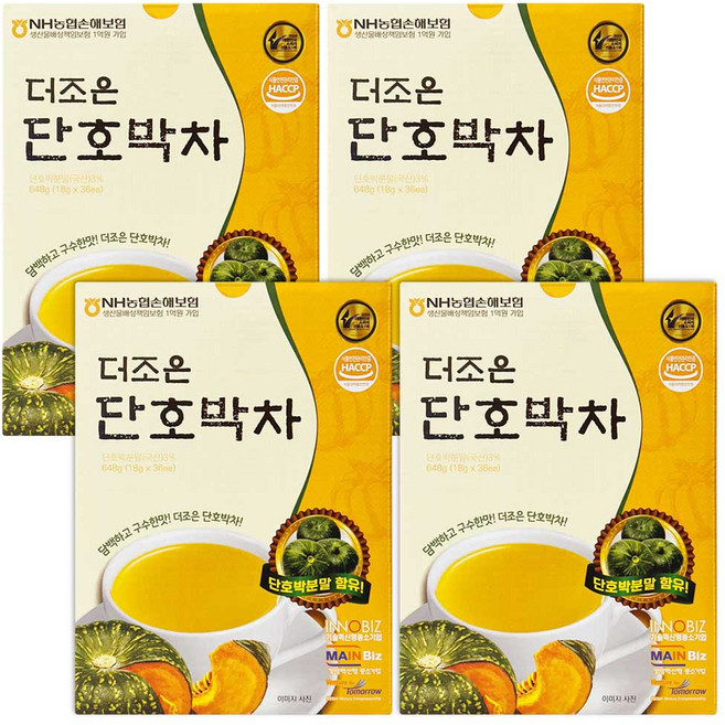 더조은 단호박차 식사대용 선식 스틱, 4개, 36개입, 18g