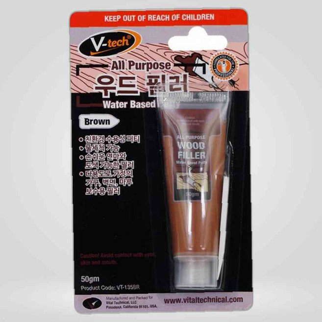 브이텍 우드필러50g 브라운 보수제 어두운색 바닥 마루, 1개