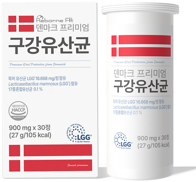 리본핏 덴마크 프리미엄 구강유산균, 30정, 1개