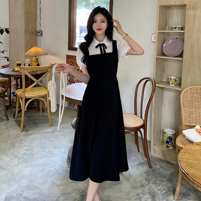 개화기의상 넥타이 복고풍원피스 경성의복 졸업사진 빈티지 원피스