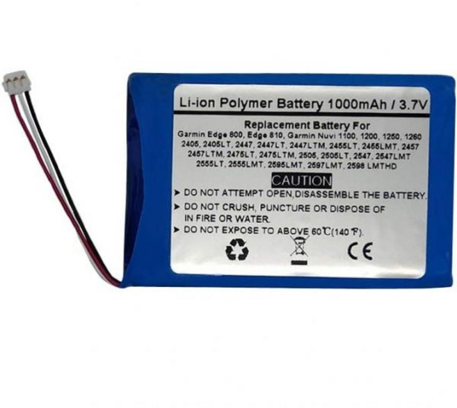 3.7V 1000mAh GPS 내비게이터 교체 배터리 Garmin n Edge 800 Edge 810 Garmin n Nuvi 1100 1200 1250 1260 Garmin