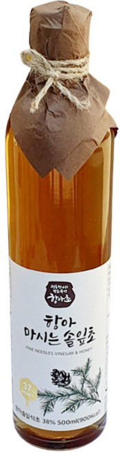 (천연발효식초) 항아 자연발효 수제 솔잎식초, 마시는 솔잎식초, 2개, 500ml