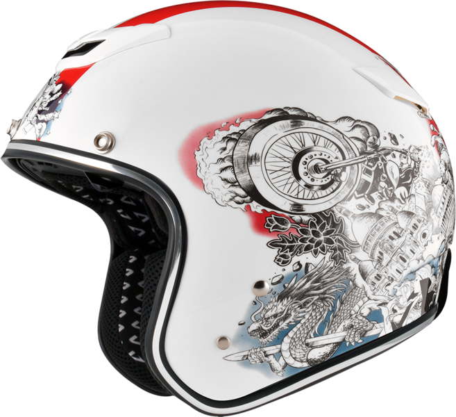 ASTONE SPORSTER K136 復古騎士帽 3/4罩安全帽, 白色, 1個