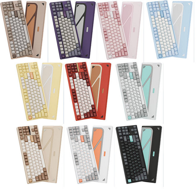 [CTK] TickType EVO80 무선 기계식 키보드 객제화 블루투스 87배열 알루미늄 FR4정위판, 베이지축, 화이트(분무코팅)