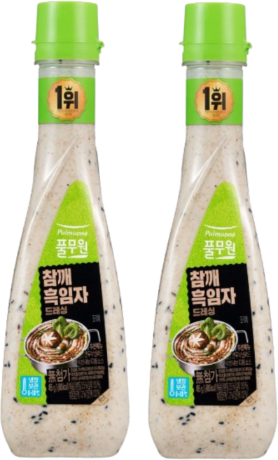 풀무원 참깨흑임자 드레싱 495g 2개