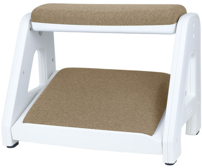 피치트렌디 풋쉬풋쉬 발받침대 사무실 사무용 국산 발받침 컴퓨터 책상 다리받침대 수유발판, 화이트, 베이지