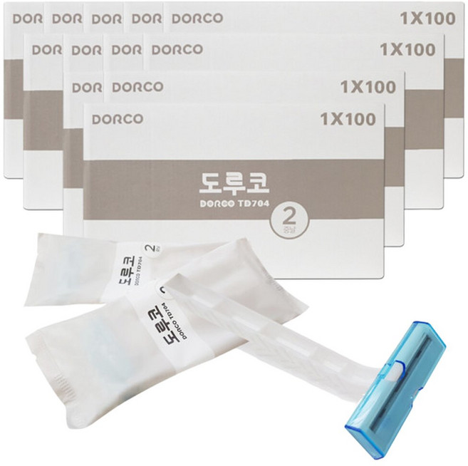 도루코 TD704 일회용면도기 1000개 개별포장 휴대용 여행용 업소용 일회용 면도기