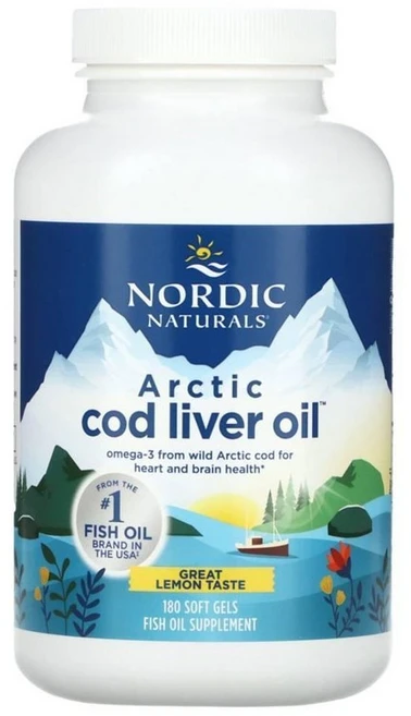 노르딕 내추럴스 아크틱 대구 간유 레몬, 1개, 180정 - 쿠팡