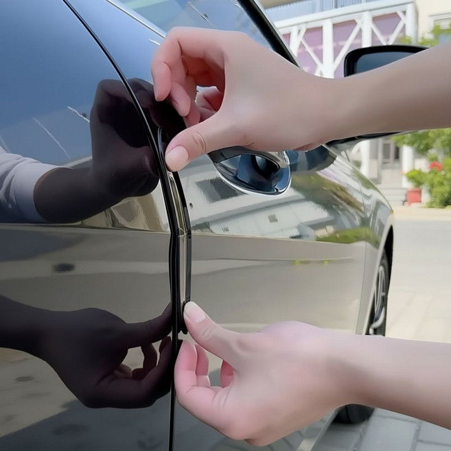 레스웨이 자동차 문콕방지 실리콘 도어가드, 6개, 블랙