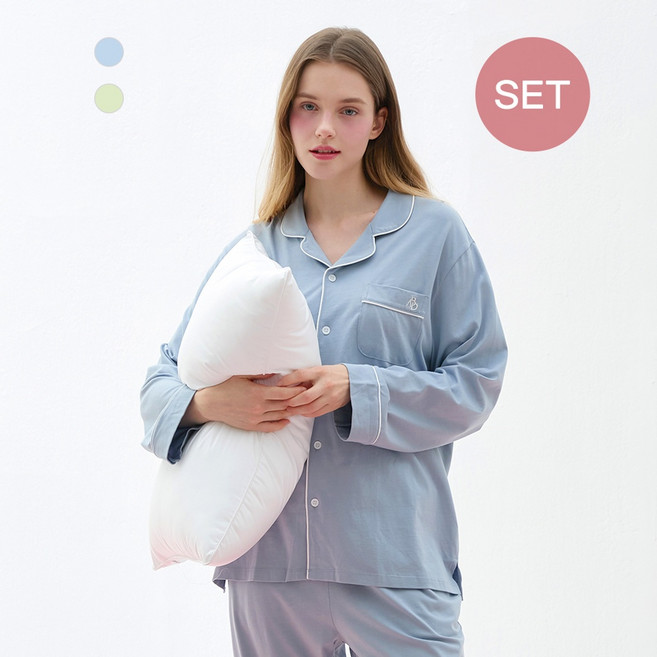 애니바디NC청주점 [*로맨틱위크*] 공용 면모달 9부 파자마_솔리드 ANJS26A01 NC청주점