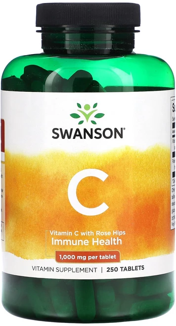 Swanson 로즈힙 함유 비타민C 1000mg 250정, Swanson로즈힙함유비타민C1000mg250정 - 쿠팡