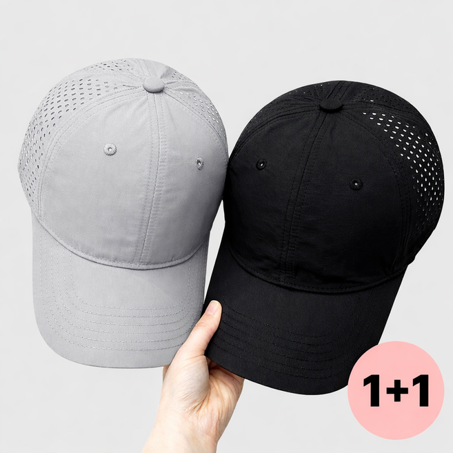 엑스이기어 바스락 러닝모자 볼캡 남녀공용, 라이트그레이+블랙, 1개
