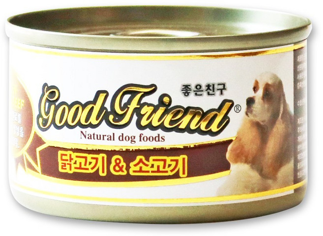 굿프렌드 애견용 간식 캔, 닭고기 + 소고기 혼합맛, 24개, 100g
