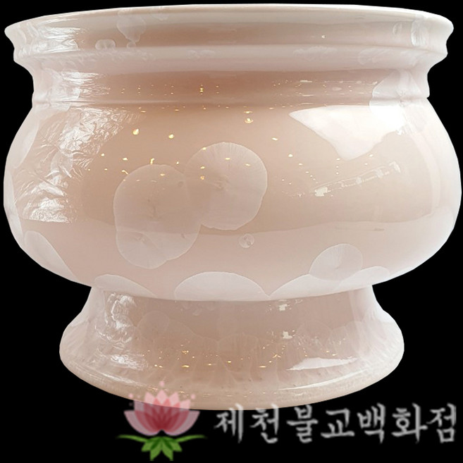 도자기핑크설화생미기 쌀불기(동이) [사이즈 2되 3되 5되 1말], 1개