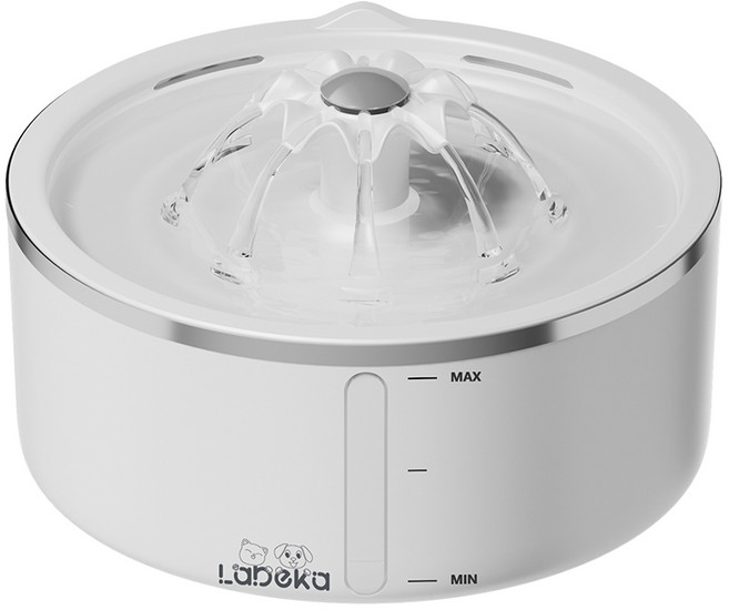 LABEKA 고양이정수기 2.5리터 저소음 워터 펌프 플러그인 모델, 1세트, 하얀색, OZWF03-1