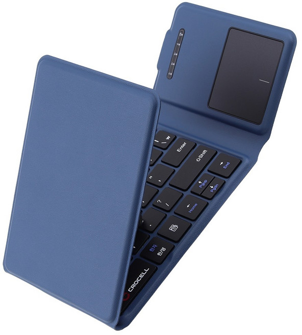 크로셀 C-Flip Indigo 인디고 3단 접이식 블루투스 키보드 터치패드, 제조사축