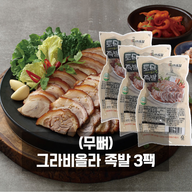 토담 그라비올라 족발 (무뼈), 400g, 3개