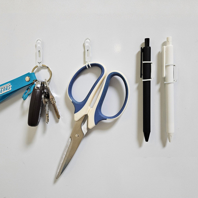 다용도 자석 홀더 펜홀더 4개 생활친구, 화이트 2세트