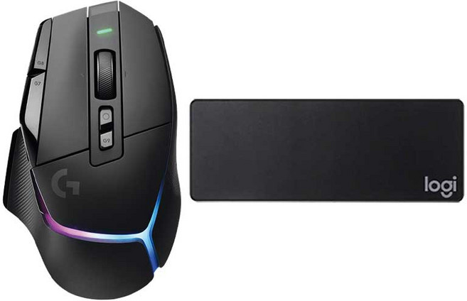 로지텍 G502 X 플러스 라이트스피드 무선 RGB 게이밍 마우스 + 마우스 장패드, 블랙, G502 X Plus
