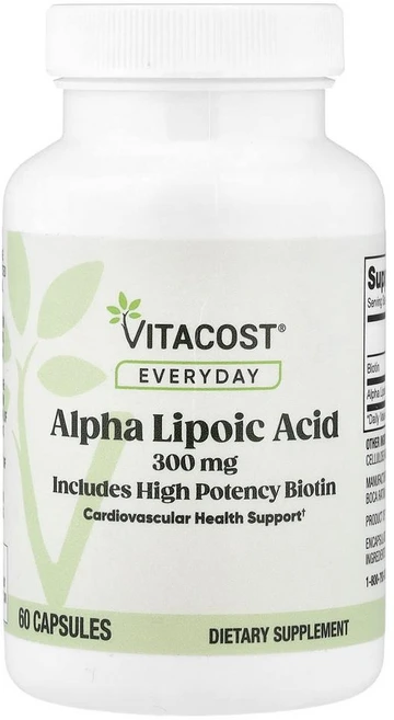 비타코스트 에브리데이 알파 리포산 Vitacost Everyday Alpha Lipoic Acid 60정, 1개 - 쿠팡