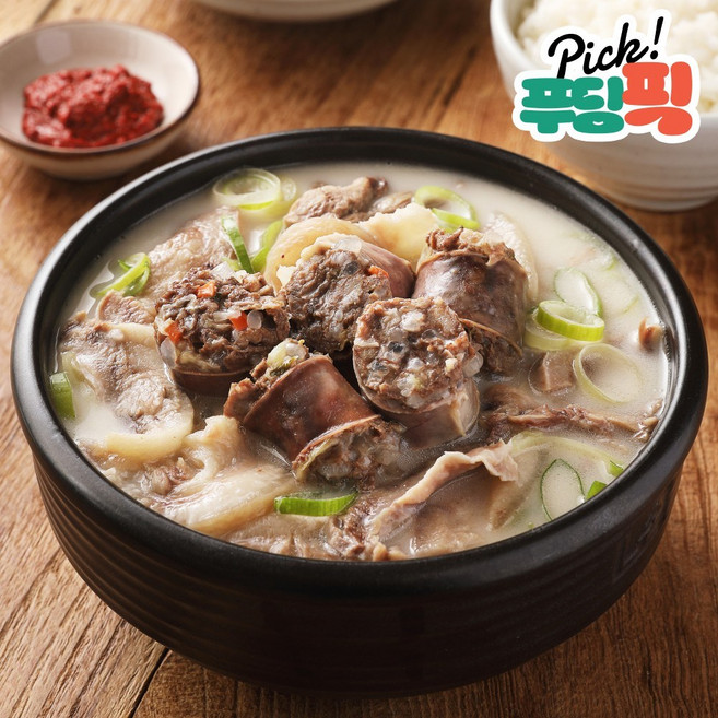 [푸딩픽] 토종순대국밥 220g 고기순대 다대기 포함 밀키트, 30개