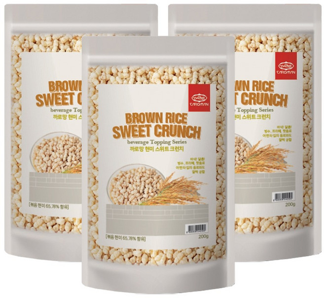 까로망 현미 스위트 크런치 토핑, 200g, 3개