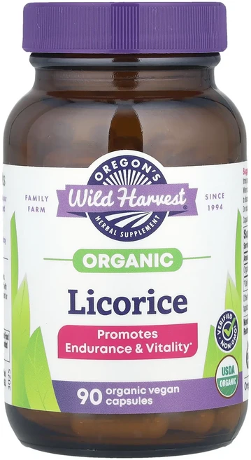 귀한영양제입니다 Oregon's Wild Harvest 유기농 감초 유기농 베지 캡슐 90정(캡슐 1정당 450mg) 곧 다나가요, 1개 - 쿠팡