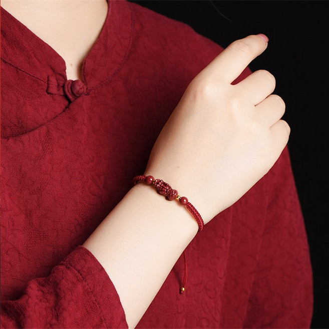 비휴 팔찌 실팔찌 끈팔찌 매듭팔찌 경면주사 금전운 액운 퇴치 액막이 삼재팔찌