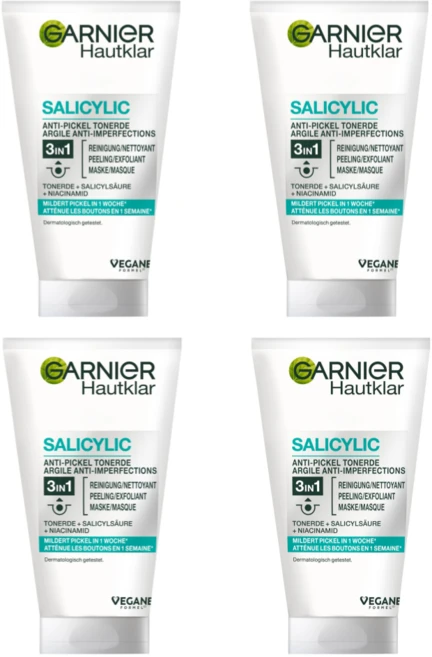 가르니에 스킨 액티브 3-in-1 페이셜 클렌저 150ml X 4개 - 쿠팡